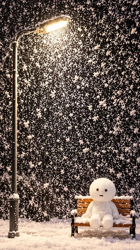 297｜雪が舞う♡街灯ライト❄️