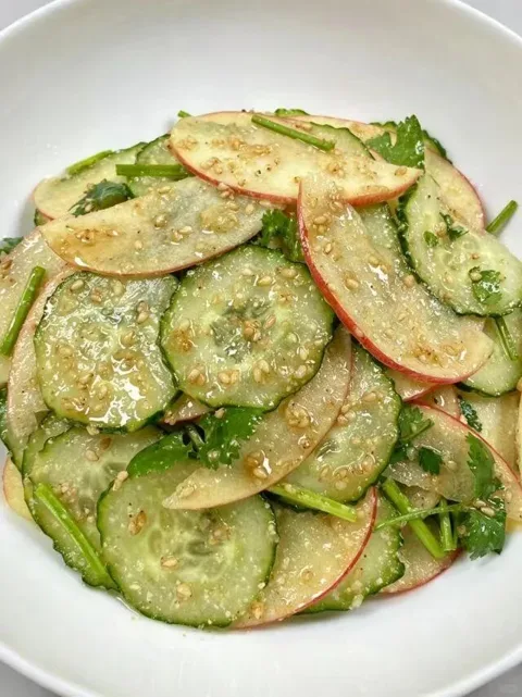 280｜🥒 きゅうりとりんごのセリ和え