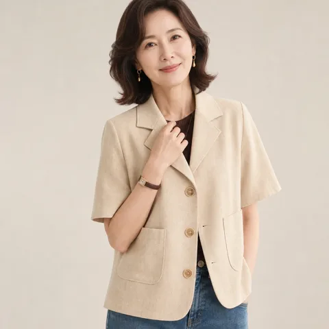32. 베이직 캐주얼 반팔 자켓