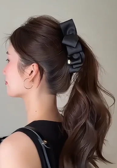 43 🎀머리숱 고민해결 리본 바나나핀 #1