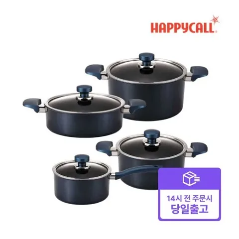 41 해피콜 클래식 다이아몬드 냄비 4종 세트 (18편 20양 24전 24곰)