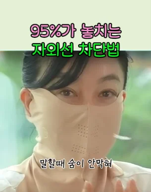 4. 최화정 자외선 마스크