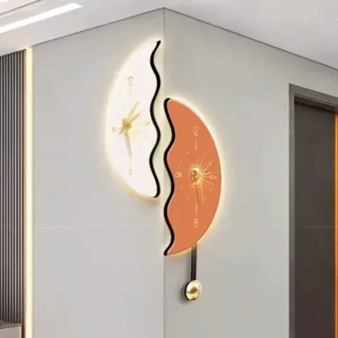 반달 벽걸이시계